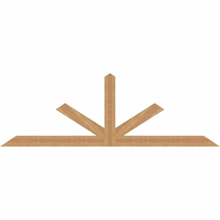 Ekena Millwork Saratoga Smooth Timber Gable Bracket, Western Red Cedar, 72"W x 24"H x 1 1/2"D x 3 1/2"F, 8/12 Pitch GBW072X24X0204SAR00SWR